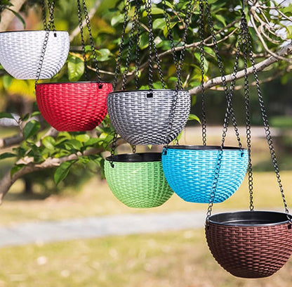 Metal Chain Hanging Baskets ( Pack of 4 )